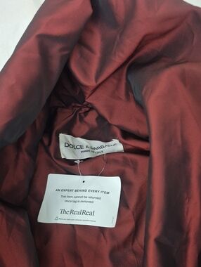 Dolce & Gabbana Deep Burgundy Satin Lining with Tag